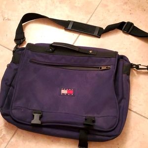 Tommy Gear expandable navy laptop/book bag